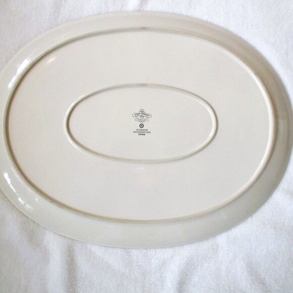 John Derian Target Stoneware Oval Turkey Platter 18" Floral Thanksgiving Decor P - Picture 4 of 6